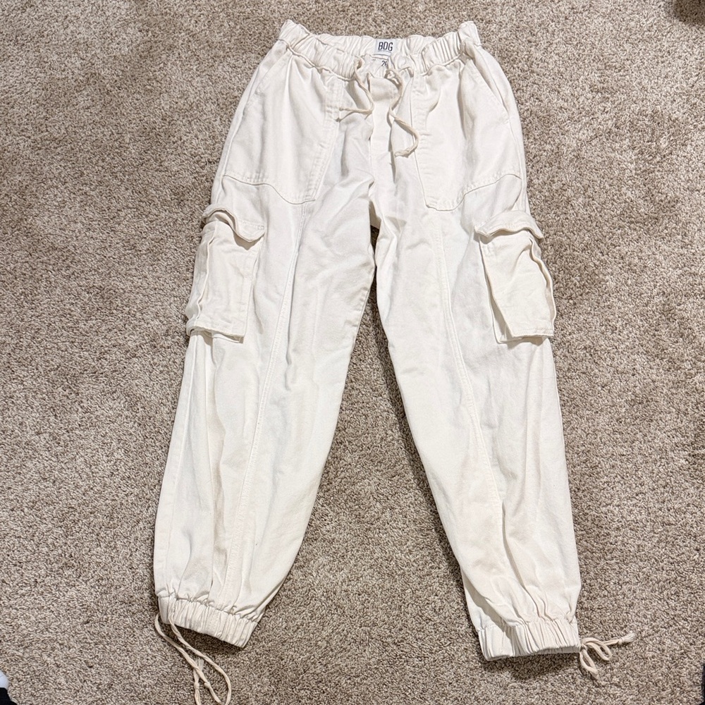 BDG Off-White Cargo Style Jeans